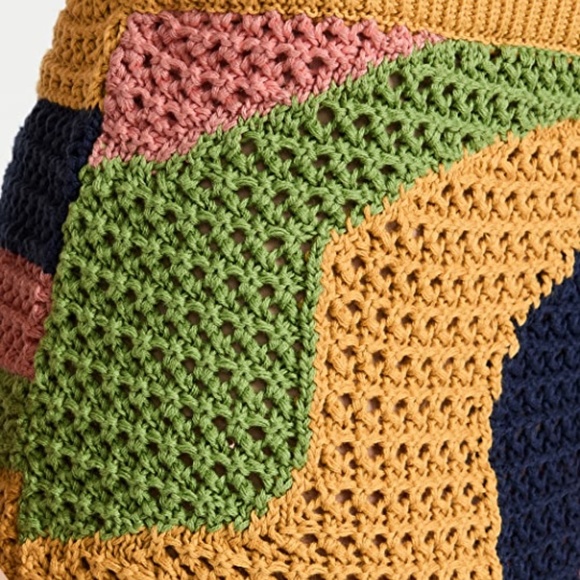 Free People Mila Crochet Mini Skirt in Forsythia Combo Medium NWT - Picture 5 of 7